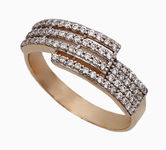 золотое кольцо с цирконом  19044194